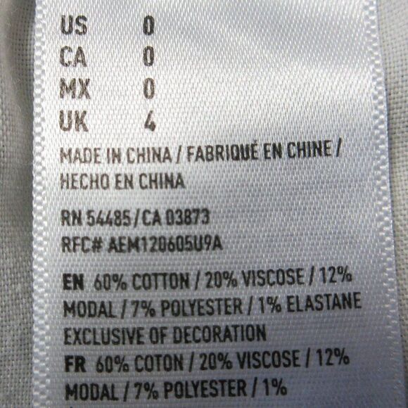 AMERICAN EAGLE Hi-Rise Shortie Womens Size 0 Frayed Hem Ripped Denim Jean Shorts - Picture 12 of 16